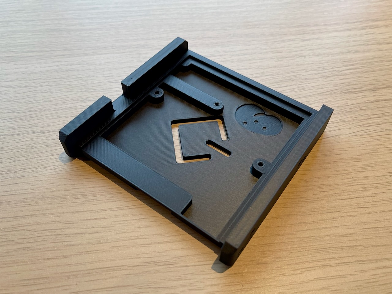 The BlueSCSI v2 Desktop designed by PotatoFi from the top in black